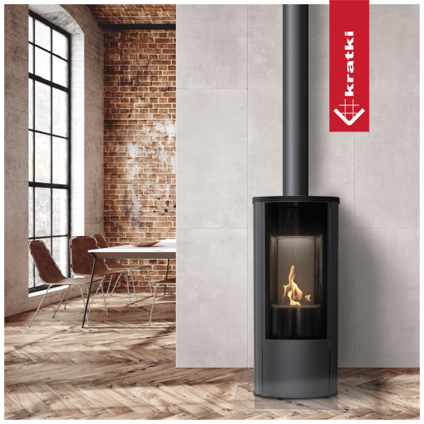 Piec stalowy na gaz ziemny koza Ø 100/150 4,9 kW