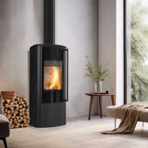 Piec wolnostojący stalowy KOZA KRATKI AB ENYO R 5,5 kW Ø 100/150