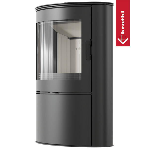 Piec stalowy koza KRATKI AB S/2 Ø 150 10 kW z domykaniem