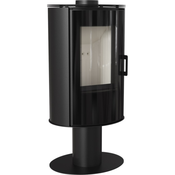Piec stalowy koza na nodze KRATKI AB S/N/DR/GLASS Ø 150 8 kW z domykaniem