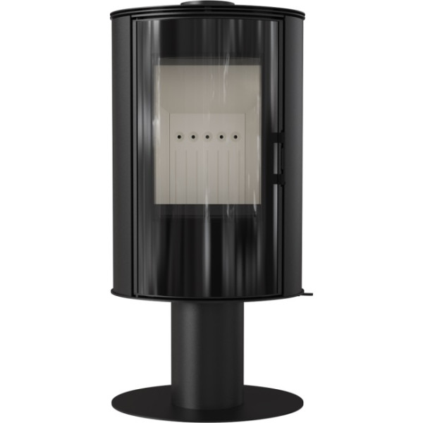 Piec stalowy koza na nodze KRATKI AB S/N/DR/GLASS Ø 150 8 kW z domykaniem