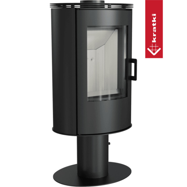 Piec stalowy stalowy na nodze KRATKI AB S/N/DR Ø 150 8 kW zestaw montażowy