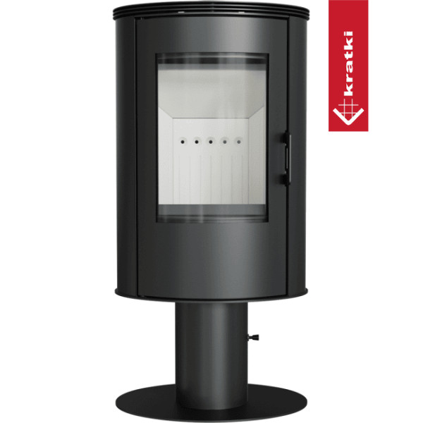 Piec stalowy stalowy na nodze KRATKI AB S/N/DR Ø 150 8 kW zestaw montażowy