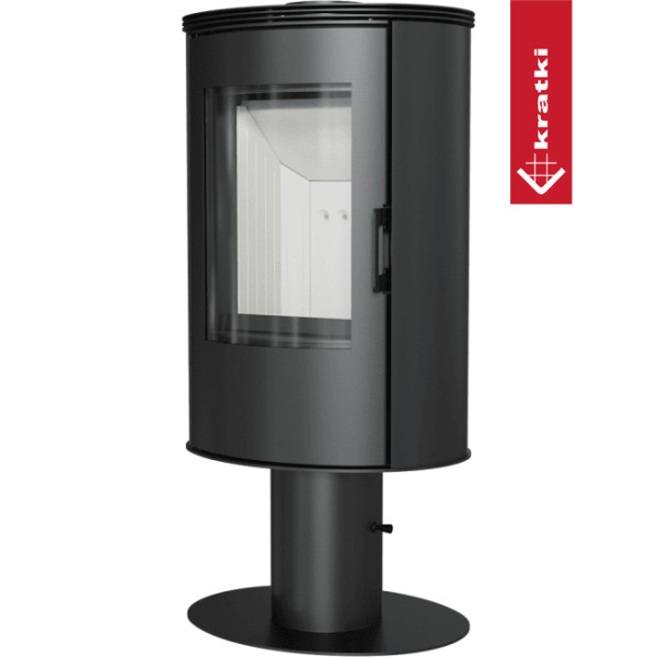 Piec stalowy stalowy na nodze KRATKI AB S/N/DR Ø 150 8 kW zestaw montażowy