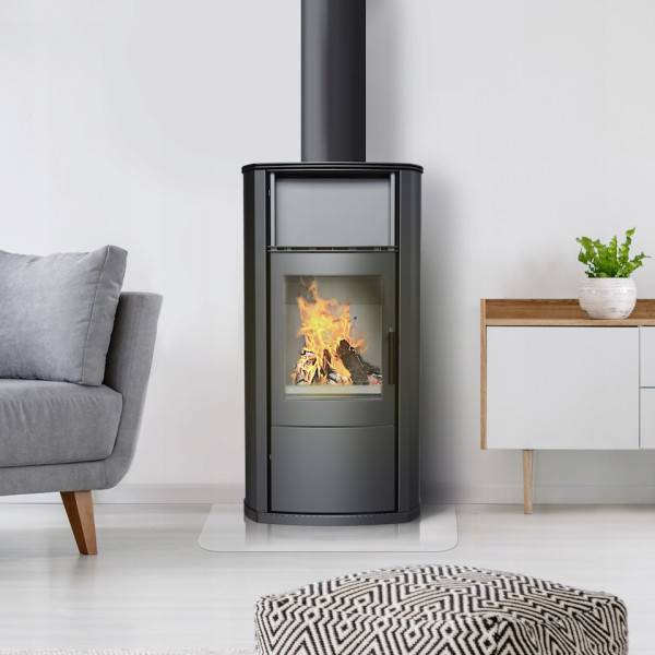 Piec stalowy koza KRATKI EPSILON Ø 150 8 kW z domykaniem