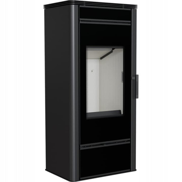 Piec stalowy KRATKI TITAN GLASS Ø 150 11 kW z domykaniem