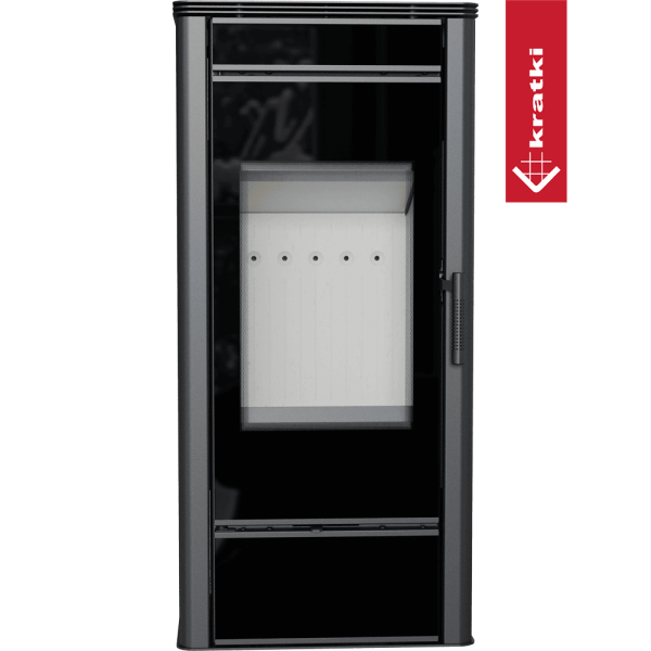 Piec stalowy koza KRATKI TITAN GLASS Ø 150 11 kW