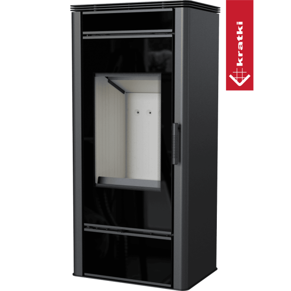 Piec stalowy koza KRATKI TITAN GLASS Ø 150 11 kW