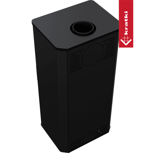 Piec stalowy koza KRATKI TITAN GLASS Ø 150 11 kW