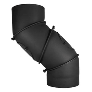 Kolano stalowe ruchome 4-elementowe z rewizją 150 mm