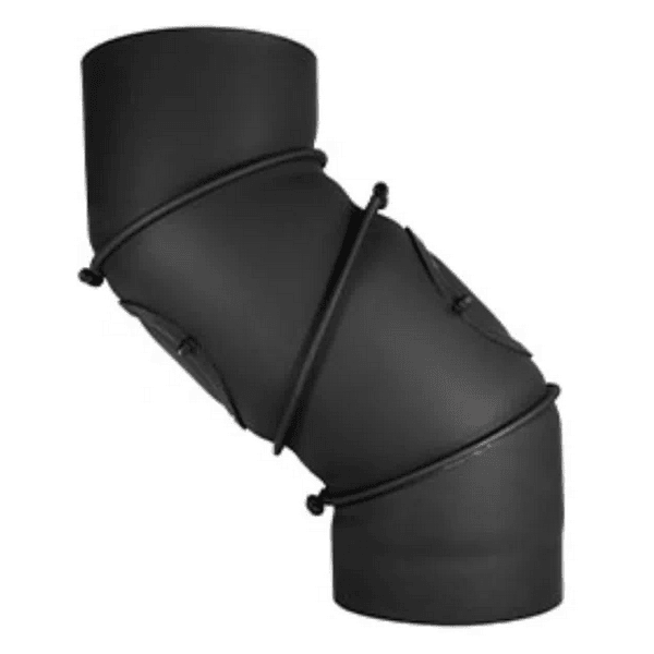 Kolano stalowe ruchome 4-elementowe z rewizją 180 mm