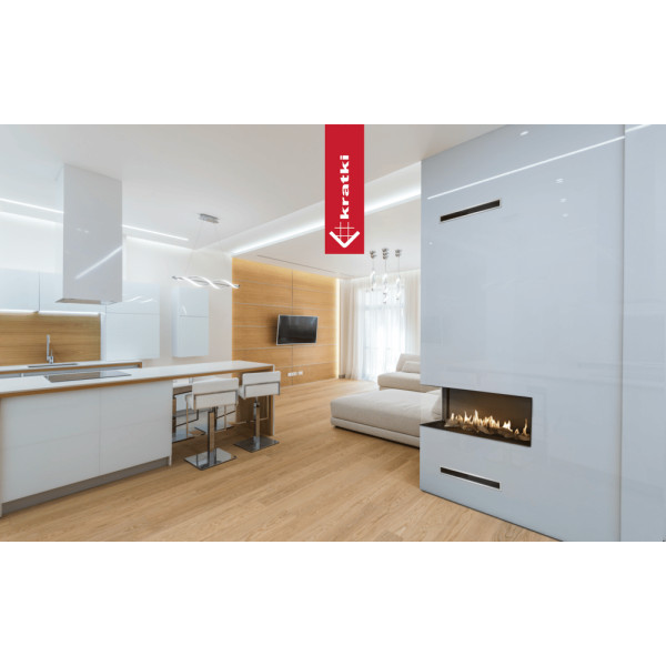 Kominek gazowy KRATKI LEO 100 frontowy gaz ziemny ∅ 100/150 9,5 kW
