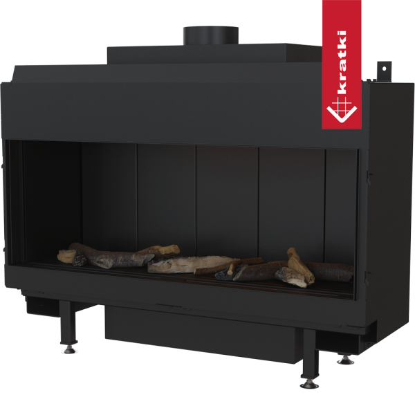Kominek gazowy KRATKI LEO 100 frontowy propan butan ∅ 100/150 9,5 kW