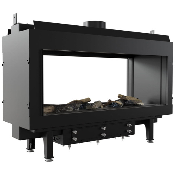 Kominek gazowy KRATKI LEO 100 frontowy propan-butan ∅ 100/150 kW