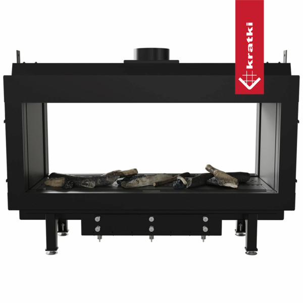 Kominek gazowy KRATKI LEO 100 frontowy propan-butan ∅ 100/150 kW