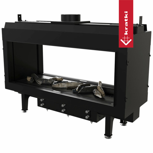 Kominek gazowy KRATKI LEO 100 frontowy propan-butan ∅ 100/150 kW