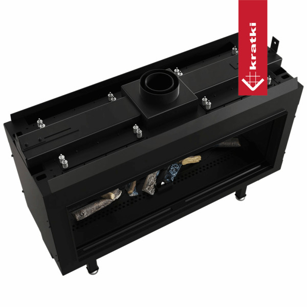 Kominek gazowy KRATKI LEO 100 frontowy propan-butan ∅ 100/150 kW