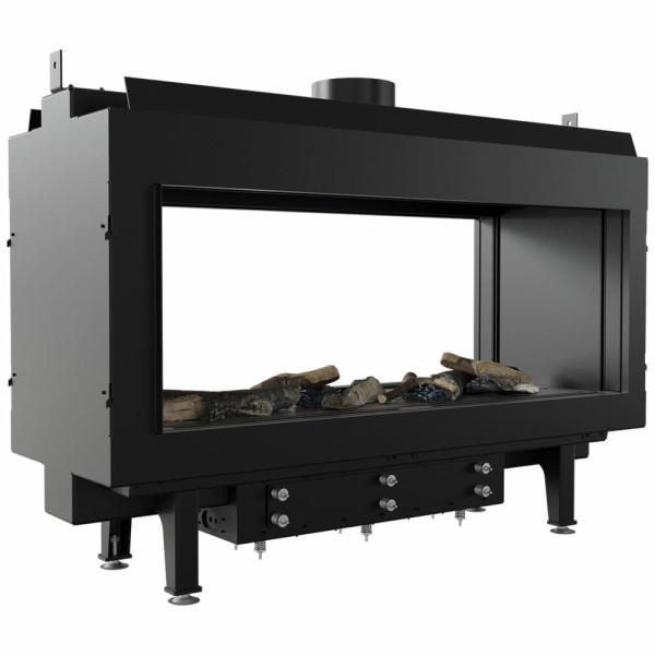 Kominek gazowy KRATKI LEO 100 frontowy propan ∅ 100/150 kW