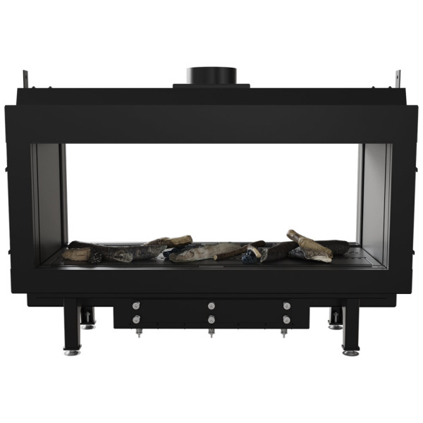 Kominek gazowy KRATKI LEO 100 frontowy propan ∅ 100/150 kW