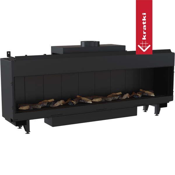 Kominek gazowy KRATKI LEO 200 frontowy propan butan ∅ 130/200 14 kW