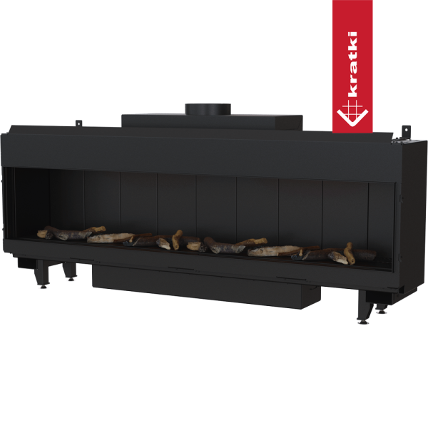 Kominek gazowy KRATKI LEO 200 frontowy propan butan ∅ 130/200 14 kW