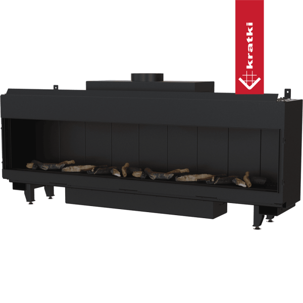Kominek gazowy KRATKI LEO 200 frontowy propan butan ∅ 130/200 14 kW