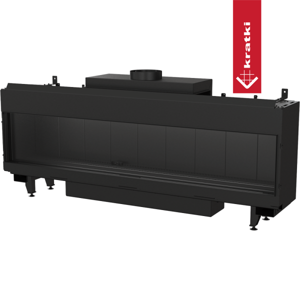 Kominek gazowy KRATKI LEO 200 frontowy propan ∅ 130/200 12,5 kW magic glass