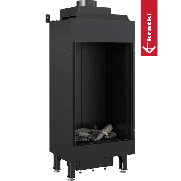 Kominek gazowy KRATKI LEO 68 frontowy gaz ziemny ∅ 100/150 4,1 kW