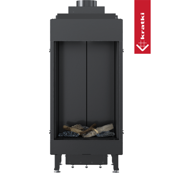 Kominek gazowy KRATKI LEO 68 frontowy gaz ziemny ∅ 100/150 4,1 kW