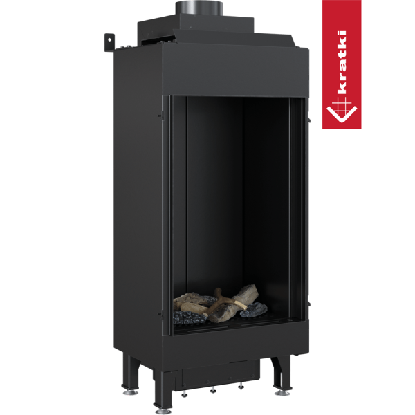 Kominek gazowy KRATKI LEO 68 frontowy propan butan ∅ 100/150 6,1 kW