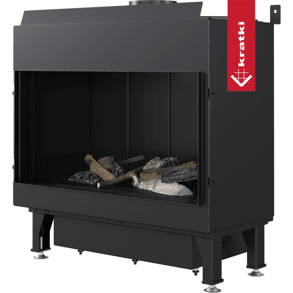 Kominek gazowy KRATKI LEO 70 frontowy gaz ziemny (NG) ∅ 100/150 4,8 kW