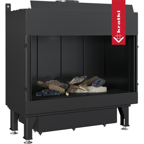 Kominek gazowy KRATKI LEO 70 frontowy gaz ziemny ∅ 100/150 4,8 kW manualny
