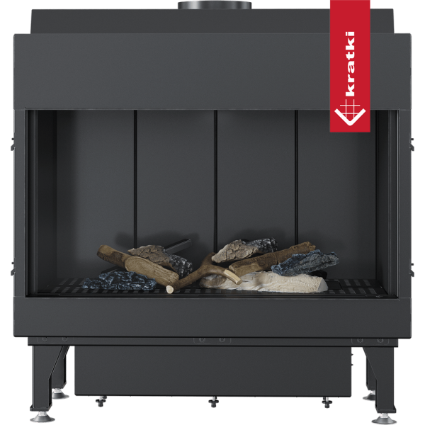 Kominek gazowy KRATKI LEO 70 frontowy gaz ziemny ∅ 100/150 4,8 kW manualny