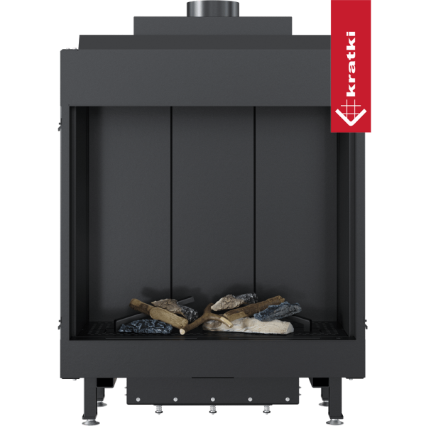 Kominek gazowy KRATKI LEO 62 frontowy gaz ziemny (NG) ∅ 100/150 kW