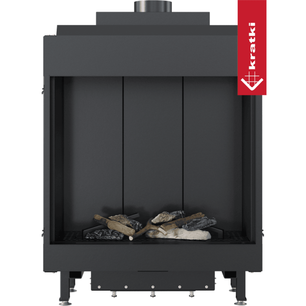 Kominek gazowy KRATKI LEO 62 frontowy propan butan ∅ 100/150 5,6 kW