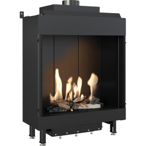 Kominek gazowy KRATKI LEO 62 frontowy propan ∅ 100/150 5,1 kW