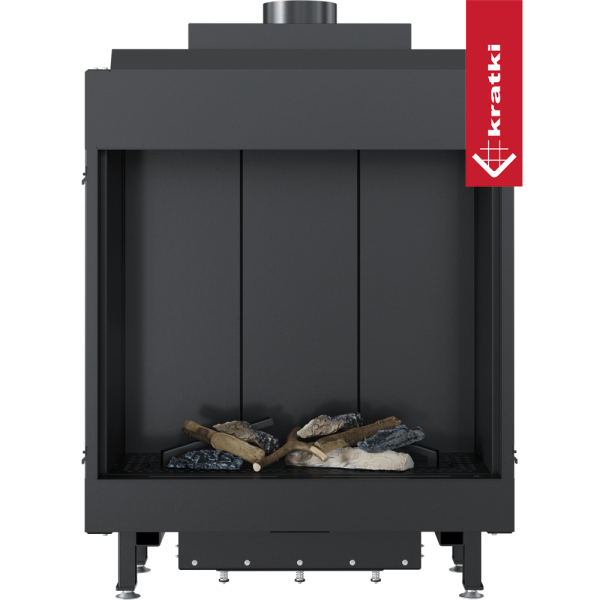 Kominek gazowy KRATKI LEO 62 frontowy propan ∅ 100/150 5,1 kW