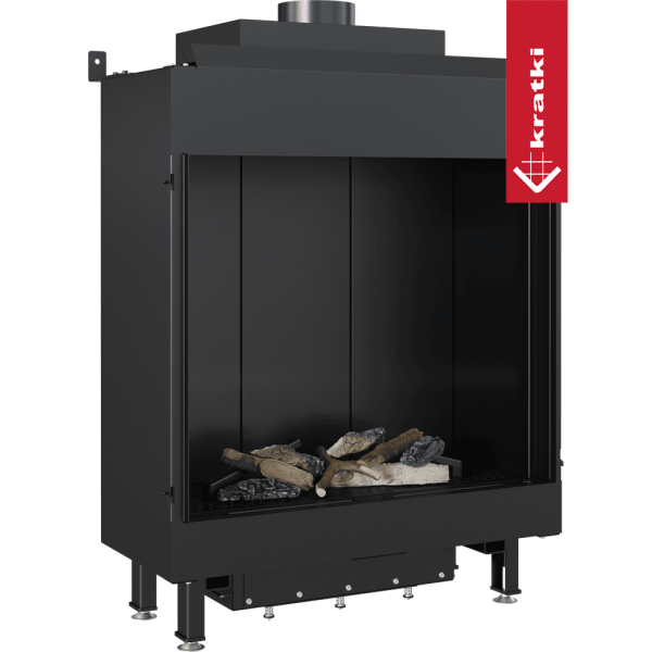 Kominek gazowy KRATKI LEO 62 lewy prawy gaz ziemny (NG) ∅ 100/150 6,5 kW