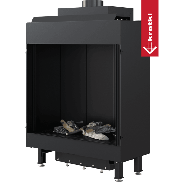 Kominek gazowy KRATKI LEO 62 lewy prawy gaz ziemny (NG) ∅ 100/150 6,5 kW