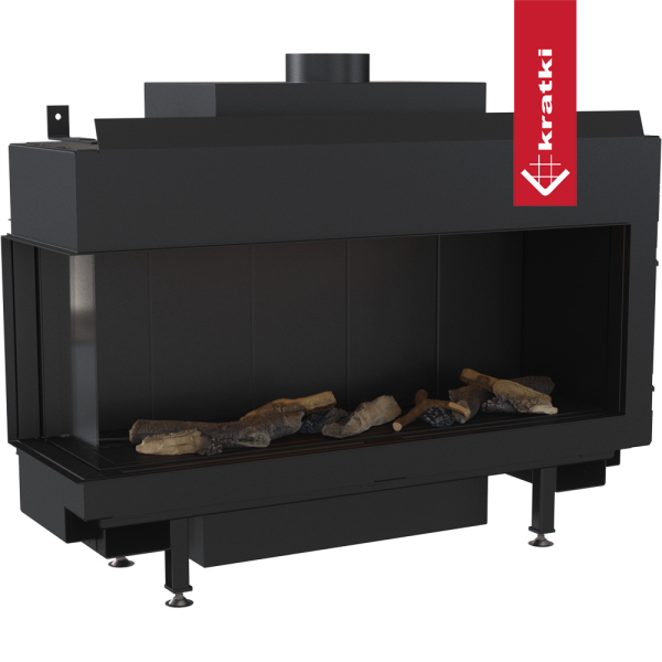Kominek gazowy KRATKI LEO 100 lewy gaz ziemny (NG) ∅ 100/150 9 kW