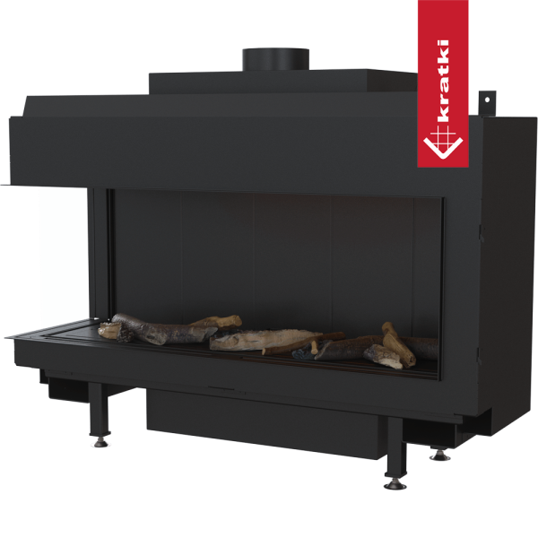 Kominek gazowy KRATKI LEO 100 lewy propan butan ∅ 100/150 9,5 kW