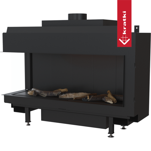 Kominek gazowy KRATKI LEO 100 lewy propan butan ∅ 100/150 9,5 kW