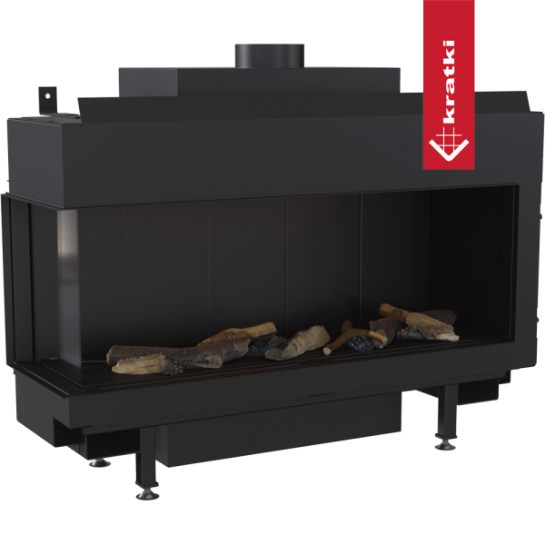Kominek gazowy KRATKI LEO 100 lewy propan ∅ 100/150 8,2 kW