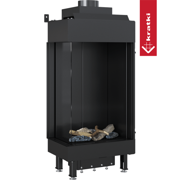 Kominek gazowy KRATKI LEO 45 / 68 lewy gaz ziemny (NG) ∅ 100/150 5,8 kW