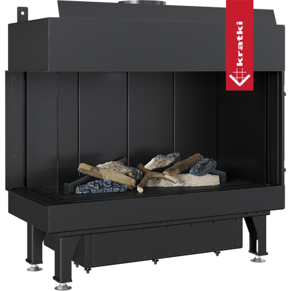 Kominek gazowy KRATKI LEO 70 lewy gaz ziemny (NG) ∅ 100/150 7,3 kW