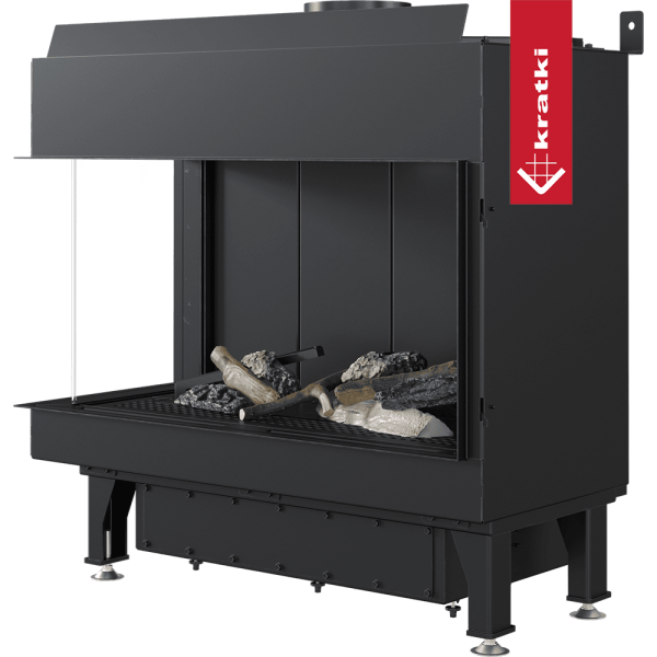 Kominek gazowy KRATKI LEO 70 lewy propan butan ∅ 100/150 6,1 kW