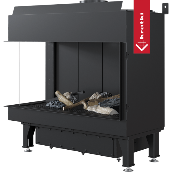 Kominek gazowy KRATKI LEO 70 lewy propan butan ∅ 100/150 6,1 kW