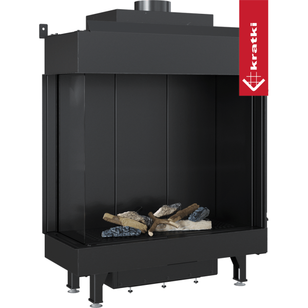 Kominek gazowy KRATKI LEO 76 / 62 lewy propan butan ∅ 100/150 5,6 kW
