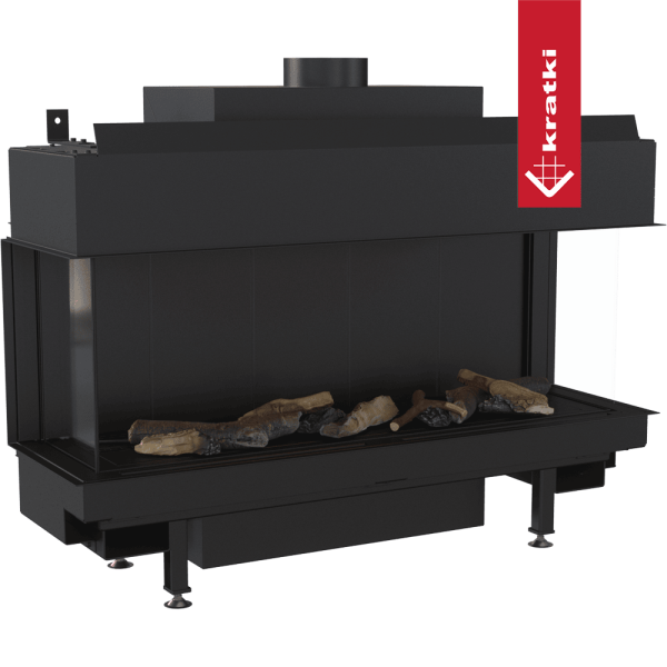 Kominek gazowy KRATKI LEO 100 lewy prawy gaz ziemny (NG) ∅ 100/150 8,3 kW