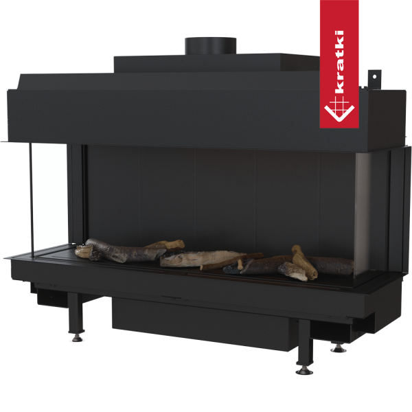 Kominek gazowy KRATKI LEO 100 lewy prawy propan butan ∅ 100/150 9,5 kW